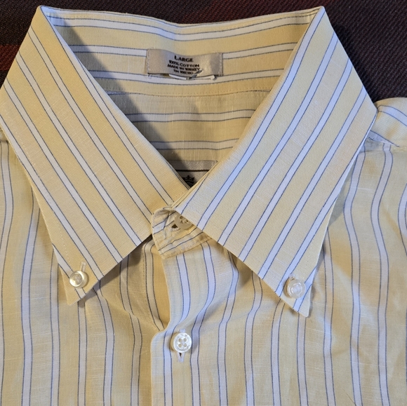 Peter Millar Men  Shirt Size Large Long Slevee 100% Cotton Botton Front - Picture 5 of 10